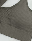 Energized Seamless Zip-Front Racer-Back Sports Bra