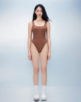 Next-To-Skin Ribbed Square Neck Bodysuit