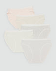 5PC Pack Basics Cotton Mini Panties