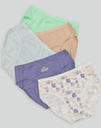 5PC Pack Hello Summer Cotton Midi Panties
