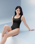 Next-To-Skin Ribbed Square Neck Bodysuit