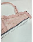 Lace Bralette with Logo Band