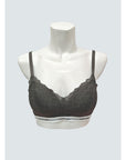 Lace Bralette with Logo Band