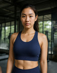 Energized Fiery Serpent Seamless Racer-Back Sports Bra