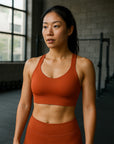 Energized Fiery Serpent Warrior Sports Bra with Back Hook