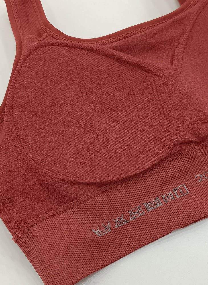 Energized Seamless U-Back Sports Bra with Back-Hook