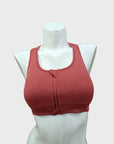 Energized Seamless Zip-Front Racer-Back Sports Bra