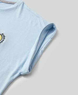 Energized Artletes Cropped Tee with Smiley Face