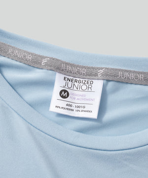 Energized Junior Artletes Cropped Tee with Smiley Face