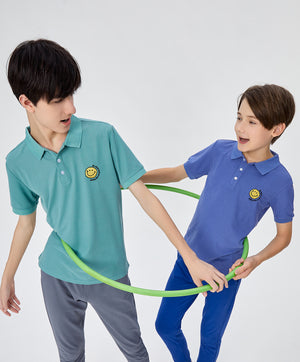 Energized Junior Artletes Polo Tee with Smiley Face