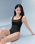 Next-To-Skin Ribbed Square Neck Bodysuit