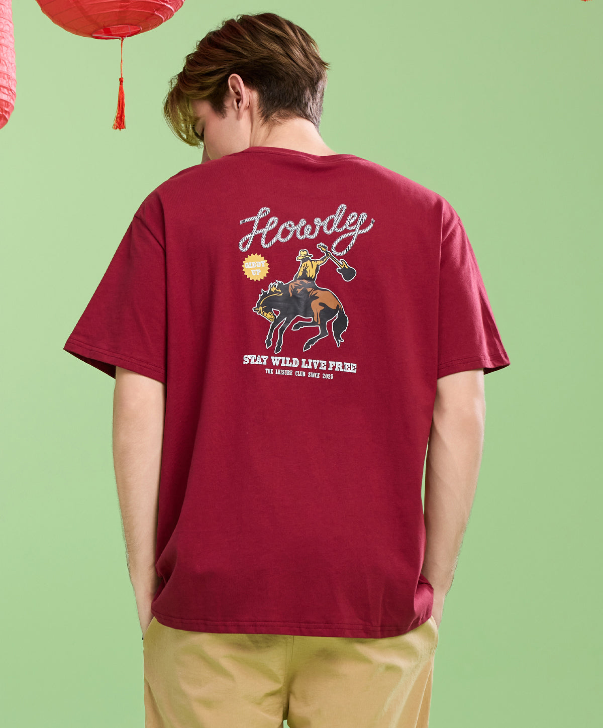 Energized The Leisure Club Unisex Regular-Fit Crew Neck Tee with Print