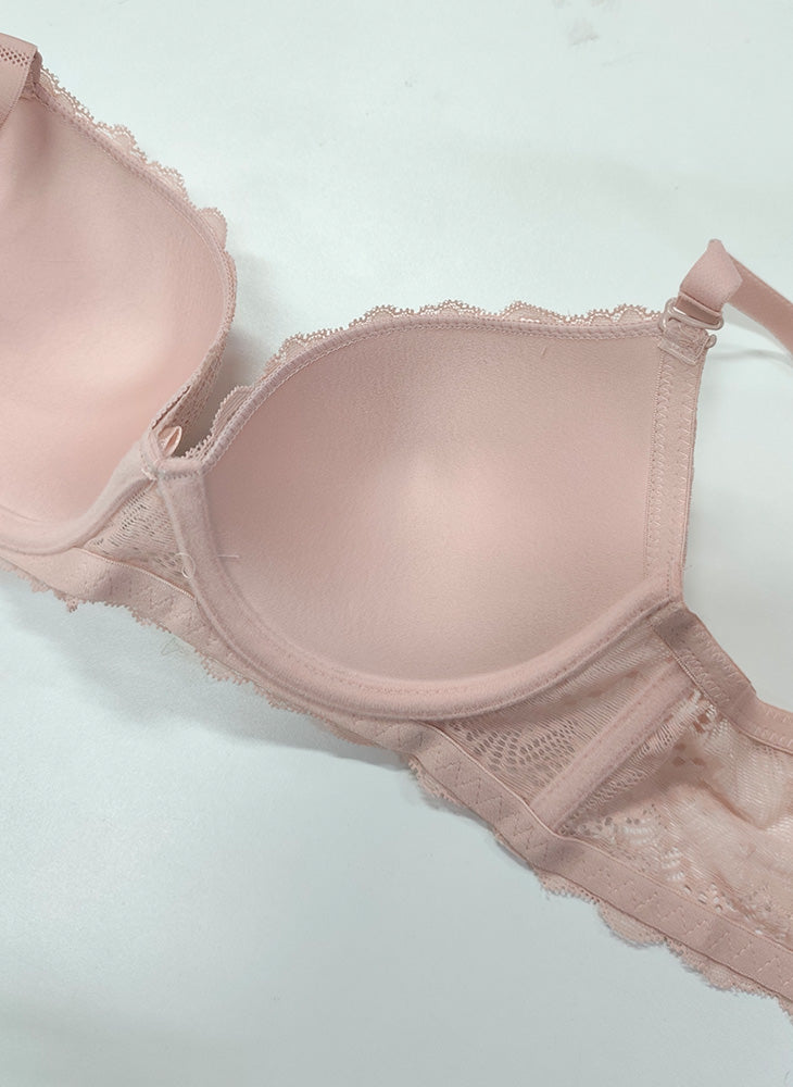 Blush Lace Padded Underwire Bra