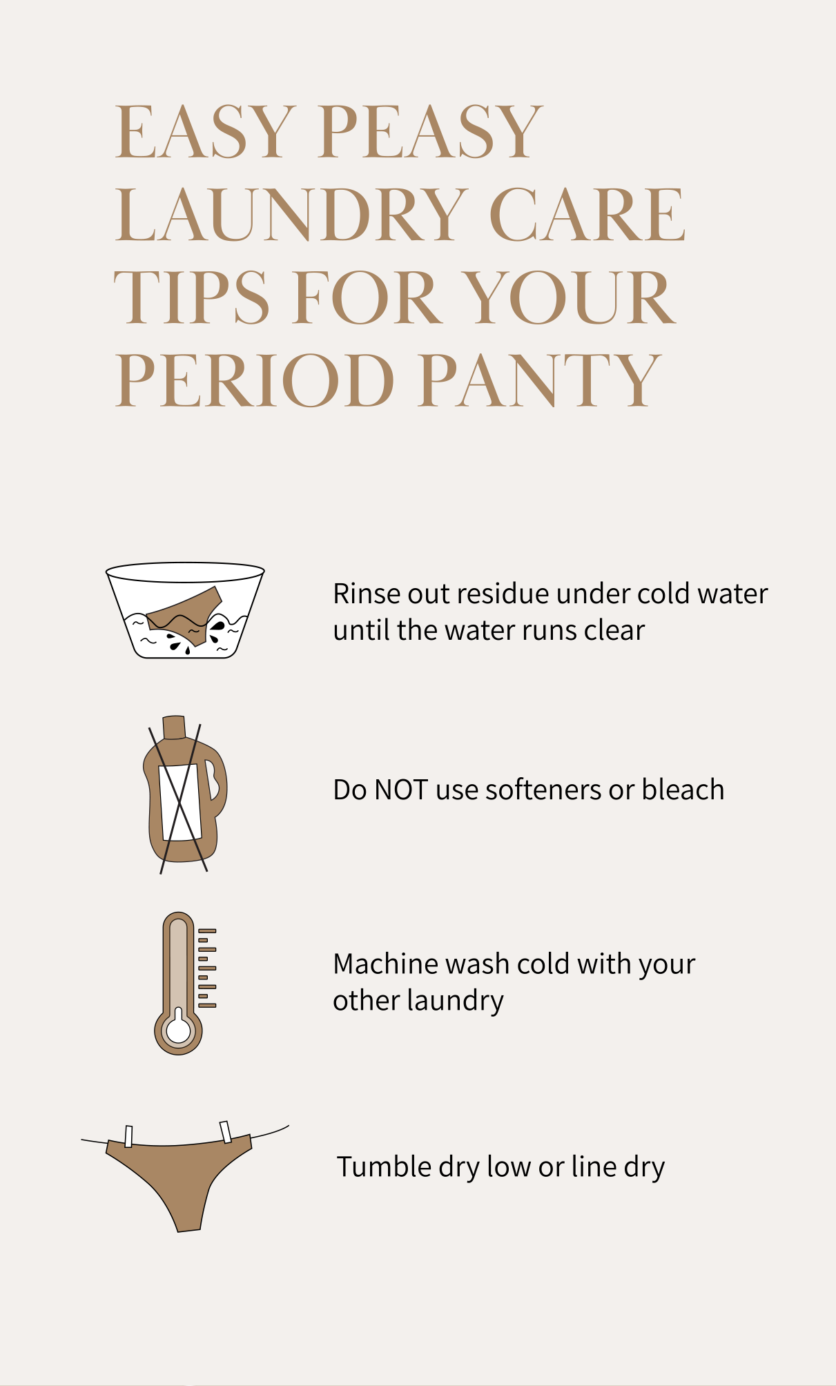 Wear & Care- Washing and Drying Underwear & Panties Instructions