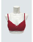Lace Bralette with Logo Band