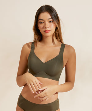 Urban beauty underwear female small chest gathered anti-sagging bra without  steel ring Suit sexy breasted thin bra (Color-Coffee) - rnixpoint